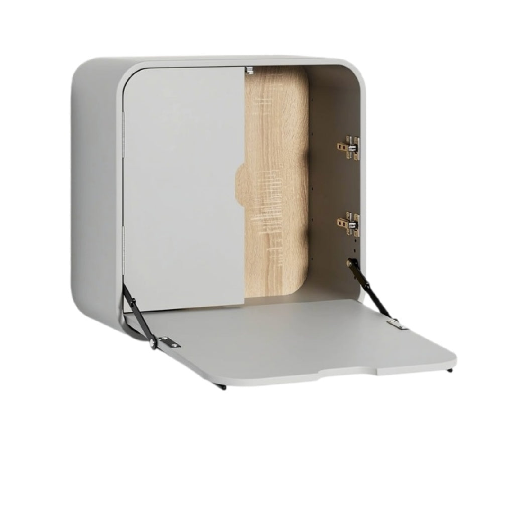 **Technische titel in het Nederlands: Minimalistische opbergdoos met houten binnenkant**